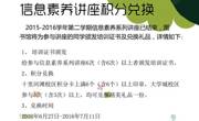 2015-2016学年第二学期信息素养讲座积分兑换通知
